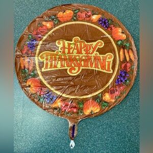 ‘Happy Thanksgiving’ Double Sided 18” Inflatable Mylar Balloon
